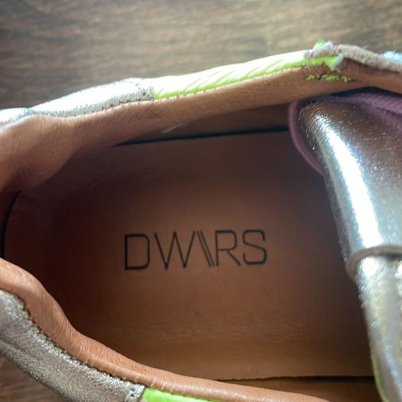 DWRS Label Made in Portugal Leather sneakers Multicolor Metallic Womens 7.5 NWOB - Picture 8 of 10